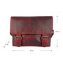 Messenger Bag Schoudertas van Rood Leer