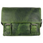 Groen Leren Messenger Bag Schoudertas