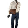 Messenger Bag Schoudertas van Lichtbruin Leer