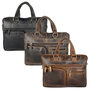 Laptop bag for 15.6 inch Laptops - Black Buffalo Leather