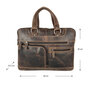 Laptoptas voor 15.6 inch Laptops Donkerbruin Buffelleer