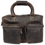 Westernbag - Laptoptas 13 inch Laptop Donkerbruin Buffelleer