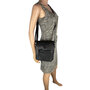 Crossbody Schoudertas Heren en Dames Zwart Leer