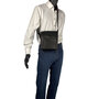 Crossbody Schoudertas Heren en Dames Zwart Leer
