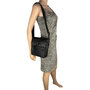 Crossbody Schoudertas Heren en Dames Zwart Leer