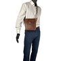 Crossbody Schoudertas Heren en Dames Cognac Leer