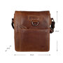 Crossbody Schoudertas Heren en Dames Cognac Leer