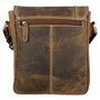 Schoudertas Dames of Heren van Cognac Buffelleer