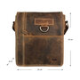 Schoudertas Dames of Heren van Cognac Buffelleer