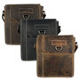 Schoudertas Dames of Heren van Cognac Buffelleer