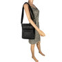 Crossbody Tas Schoudertas Buffelleer Zwart