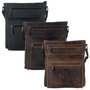 Crossbody Tas Schoudertas Buffelleer Zwart
