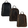 Zwart Leren Rugtas of Schoudertas van Arrigo
