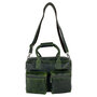 Schoudertas Cowboysbag Schooltas Groen Leer