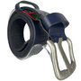 Riem donkerblauw geperforeerd leer 4 cm