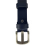 Riem donkerblauw geperforeerd leer 4 cm