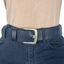 Riem donkerblauw geperforeerd leer 4 cm