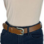 Riem cognac bruin geperforeerd 3 cm