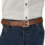 Riem cognac bruin geperforeerd 3 cm