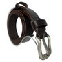 Riem donkerbruin geperforeerd leer 3 cm