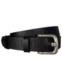 Riem donkerbruin geperforeerd leer 3 cm