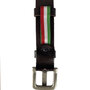 Riem donkerbruin geperforeerd leer 3 cm