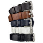 Gaatjesriem cognac echt leer 4 cm