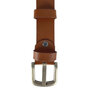 Gaatjesriem cognac echt leer 4 cm
