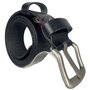 Riem zwart geperforeerd leer 4 cm