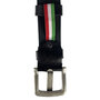 Riem zwart geperforeerd leer 4 cm