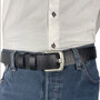 Riem zwart geperforeerd leer 4 cm