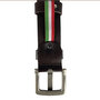 Riem donkerbruin geperforeerd leer 4 cm