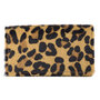 Dames portemonnee zwart leer met jaguar print