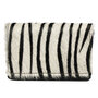 Leren Dames Portemonnee Zwart met een Zebra Print