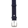 Suede Riem Donkerblauw • Met een Stijlvolle Zilverkleurige Gesp