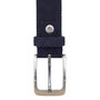 Suede Riem Donkerblauw • Met een Stijlvolle Zilverkleurige Gesp