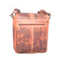 Naturel leren dames schoudertas crossbody cognac bruin