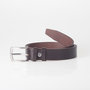 Donkerbruine Leren Riem Van 3 cm Breed
