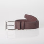 Riem - 4 cm Breed Gemaakt Van Donkerbruin Leer