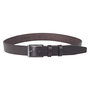 Leren kleding riem van 3.5 cm breed in de kleur donkerbruin