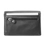 Dames Portemonnee Harmonica Van Zwart Leer