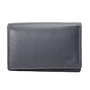 Dames Portemonnee Harmonica Van Donkerblauw Leer