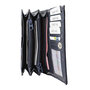 Dames Portemonnee Harmonica Van Donkerblauw Leer