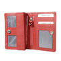 Lederen portemonnee, rood, medium size