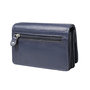 Leren portemonnee, donkerblauw medium