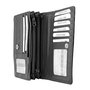 Zwart Leren Dames Portemonnee Harmonica Model
