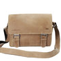 Leren Messenger Bag In De Kleur Taupe